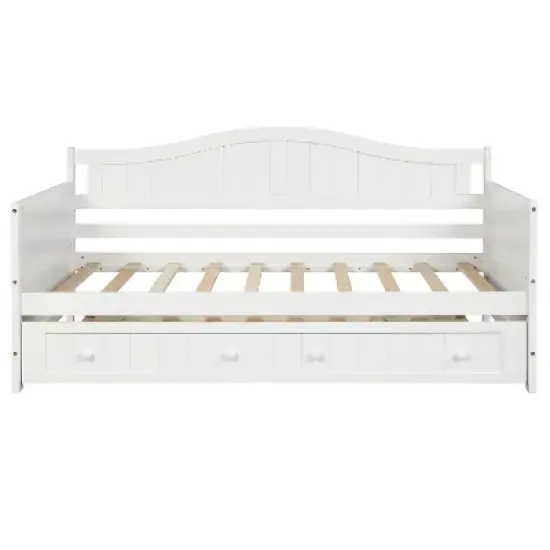 Twin Wooden Daybed with Trundle Bed-ModernLuxe image {3}