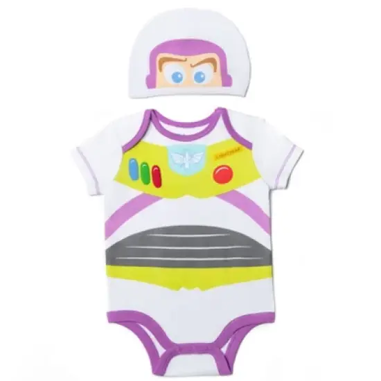 Disney Pixar Monsters Inc Incredibles Toy Story Mickey Mouse Pooh Lilo & Stitch Baby Bodysuit and Hat Set Newborn to Infant  image {13}