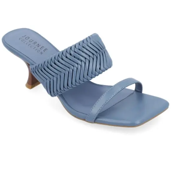 Journee Collection Womens Monyka Tru Comfort Foam Woven Slip On Pump image {10}