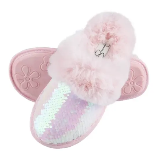 Jessica Simpson Girl's Micro-Suede Scuff Slippers image {14}