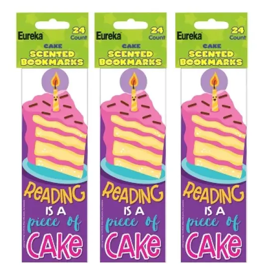 Eureka&reg; Cake Scented Bookmarks, 24 Per Pack, 3 Packs image {3}