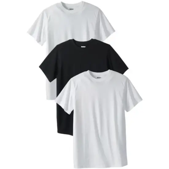 KingSize Men's Big & Tall Cotton Crewneck Undershirt 3-Pack image {5}