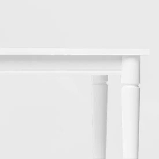 72" Cambridge Farmhouse Fully Painted Turned Leg Rectangular Dining Table White - Threshold&trade; image {3}
