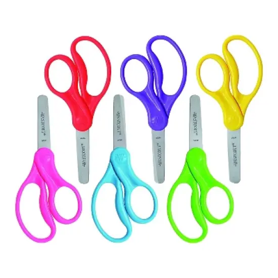 Westcott School 5 Stainless Steel Kid's Scissors Blunt 16454 image {1}