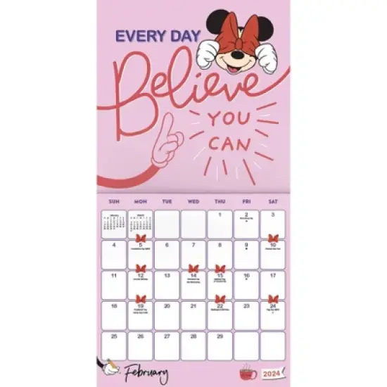 Trends International Inc. 2023-24 Wall Calendar 12"x12" Disney Minnie Mouse image {2}