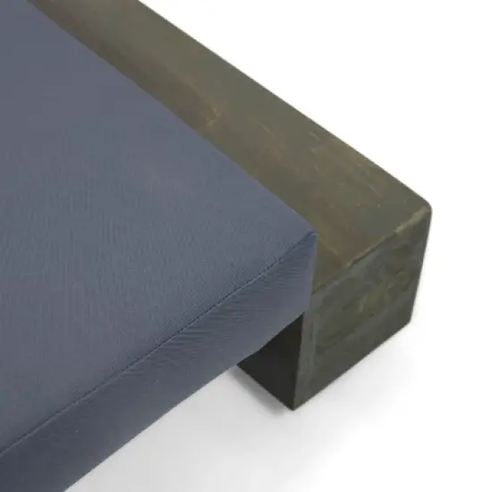 GDFStudio Alhambra Outdoor Acacia Wood Armless Adjustable Chaise Lounges with Cushion (Set of 2) image {7}