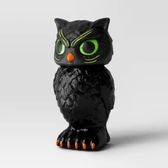 13" Light and Sound Owl Halloween Decorative Prop - Hyde and EEK! Boutique&trade;: Hyde and EEK! Boutique&trade;, Indoor Haunted House Theme image {2}