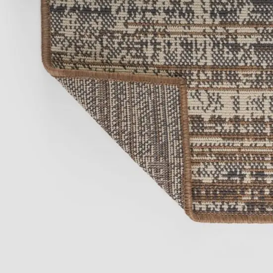 Cortez Contemporary Outdoor Rug Gray/Beige - Christopher Knight Home image {3}