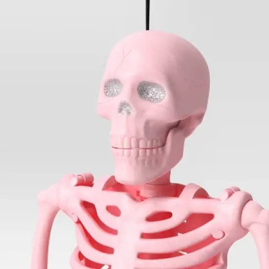 24" Poseable Skeleton Halloween Decorative Prop Pink Blush - Hyde and EEK! Boutique&trade; image {2}