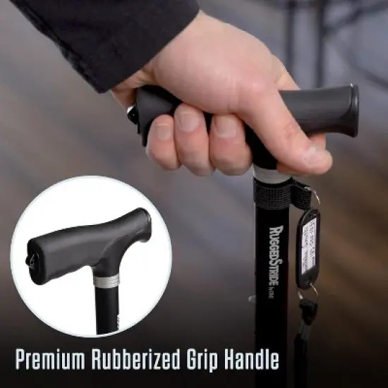 DMI Rugged Stride All-Terrain Adjustable Walking Canes for Women & Men, Sturdy Foldable Walking Stick for Stability, Quad Pivot Base, Compact, image {3}