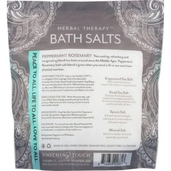 Soothing Touch Invigorating Peppermint Rosemary Bath Salts - 32 oz image {1}