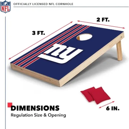 NFL New York Giants 2'x3' Wood Cornhole Set image {5}