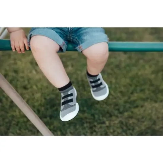 Komuello Toddler First Walk Sock Shoes - Walker Black image {4}