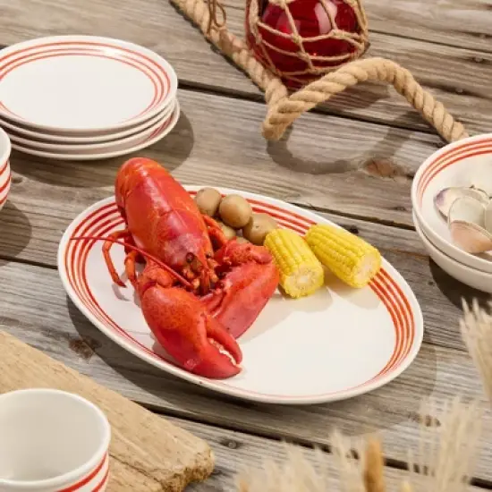 Certified International Oval Platter Dockside Red image {3}