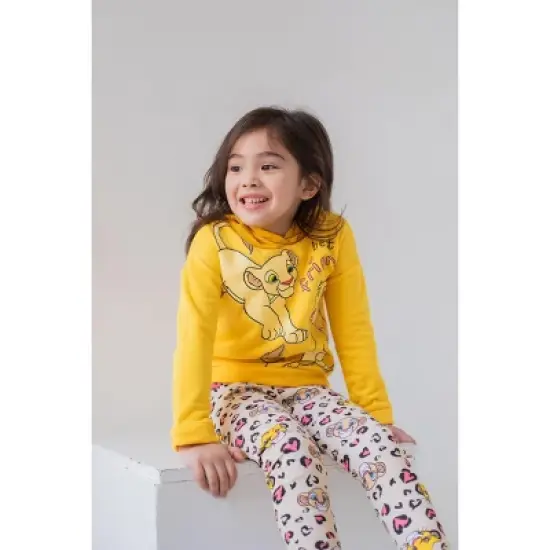 Disney Lion King Simba Baby Girls Fleece Pullover Hoodie & Leggings image {1}