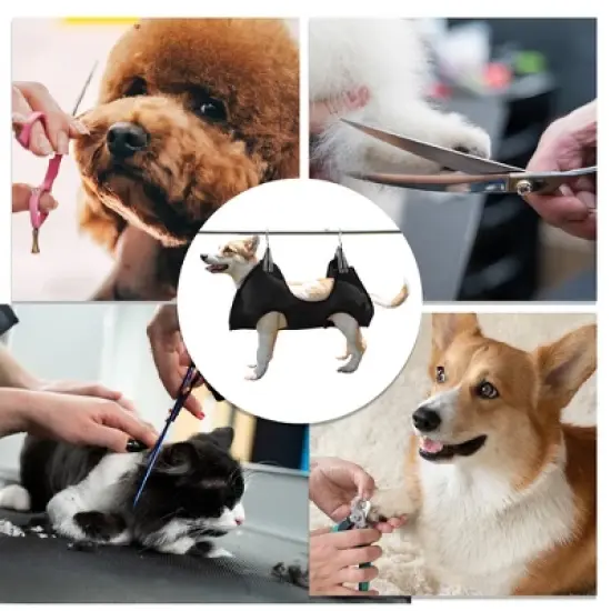 Unique Bargains Pet Grooming Hammock with Hooks 1 Set image {5}