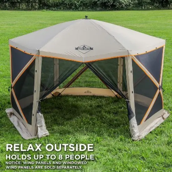Hike Crew Outdoor Screened Instant Pop Up Gazebo Tent for Camping image {5}