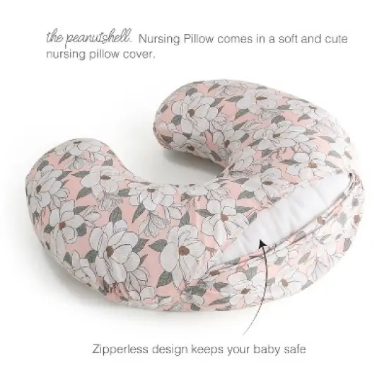 The Peanutshell Nursing Pillow for Breastfeeding, Breast Feeding Pillows for Babies, New Baby Essentials, Magnolia image {6}