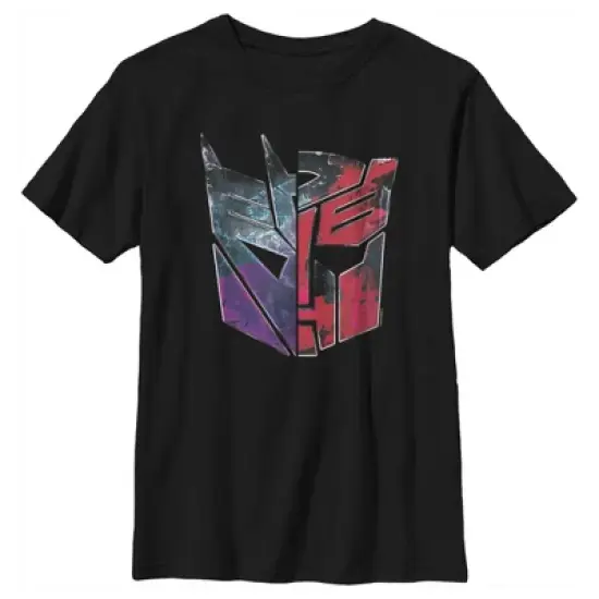 Boy's Transformers Split Bot Logo T-Shirt image {4}