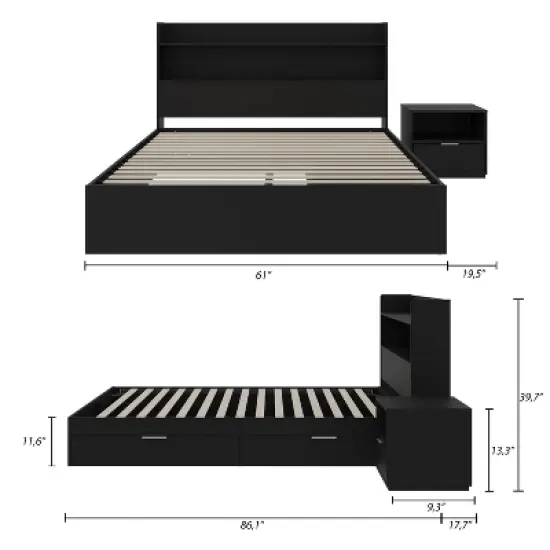 Nexera 3pc Queen Hunter Bedroom Set image {6}