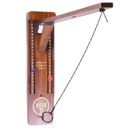 GoSports Hook 21 Wall Mounted Ring Swing Game with Foldable Arm image {6}