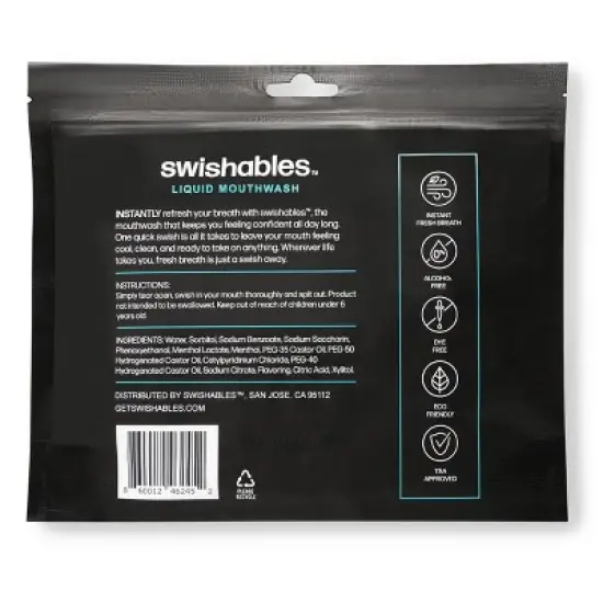 Swishables Liquid Mouthwash Sticks - Spearmint - 0.34 fl oz/36ct image {1}