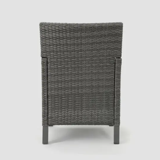 Celeste 5pc Wicker Dining Set - Gray/Light Gray - Christopher Knight Home image {5}
