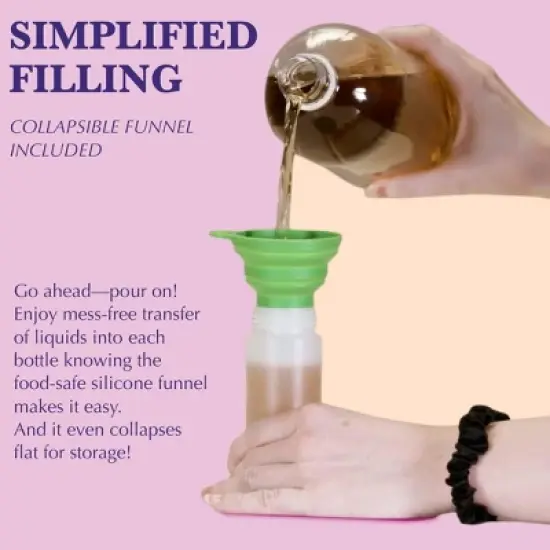 6-Pack 4oz Condiment Squeeze Bottles &ndash; Durable Plastic with Funnel, Erasable Marker & Reusable Labels &ndash; Perfect for Sauces, Dressings & More image {2}