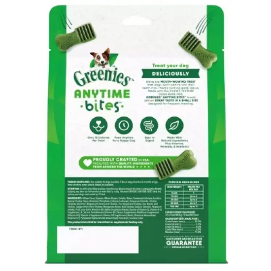GREENIES Anytime Bites Dental Care Dog Treats - Original Flavor, 65ct (Pack of 2) image {1}