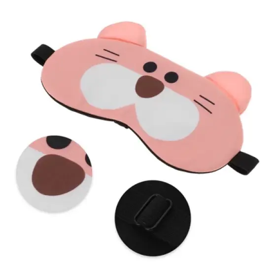Soft Tiger Eyes Sleep Mask Pink White 1 Pc image {2}