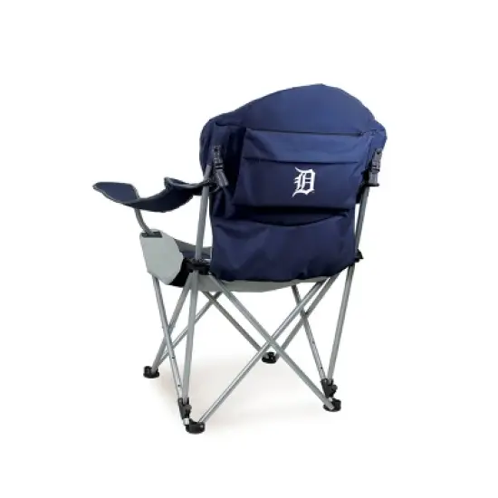 MLB Detroit Tigers Reclining Camp Chair - Navy Blue with Gray Accents image {5}