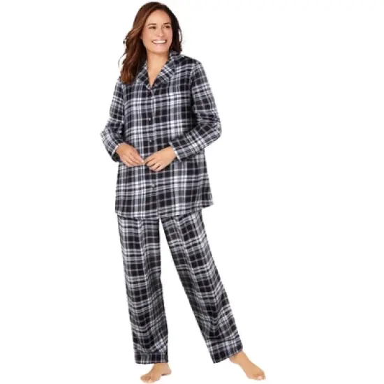 Dreams & Co. Petite Classic Flannel Pajama Set image {7}