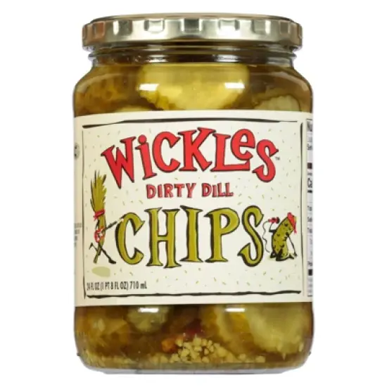Wickles Dirty Dill Chips - Case of 6/24 oz image {1}