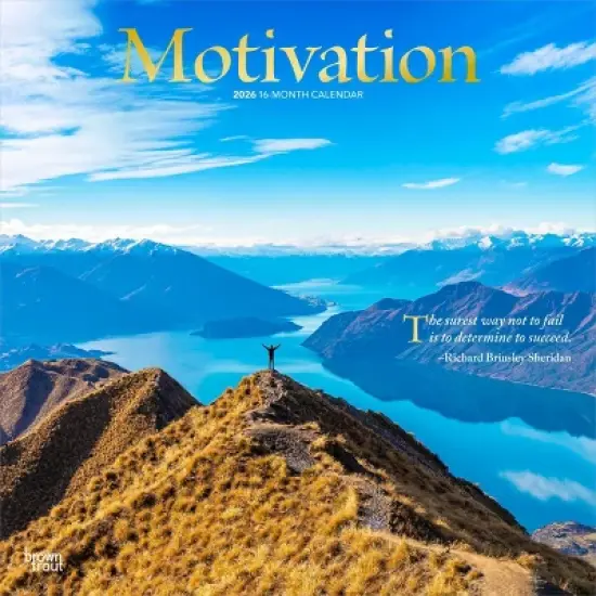 BrownTrout Motivation 2026 12"x24" Hanging Square Wall Calendar Plastic-Free image {9}