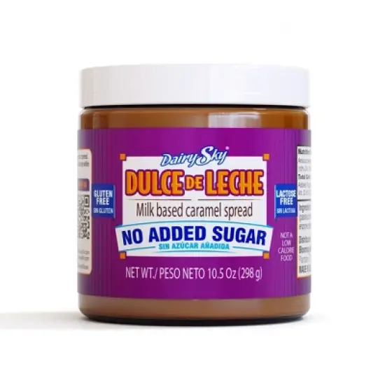 DairySky Dulce de Leche - No Added Sugar | Milk Caramel Spread | 10.5 oz (298g) | 2 Pack image {5}