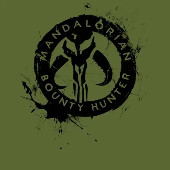 Men's Star Wars The Mandalorian Paint Splatter Emblem T-Shirt image {1}