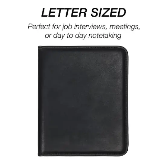 Samsill Professional Padfolio Storage Pockets/Card Slots Writing Pad Black 70810 image {1}