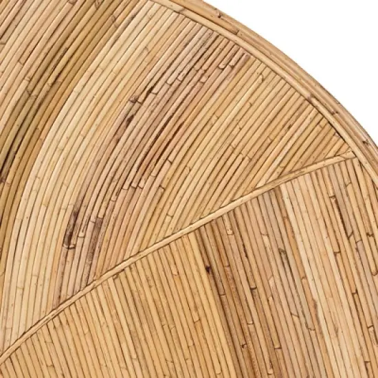 bali & pari Queen Seana Rattan Standalone Headboard Honey: Artisan-Crafted, Bohemian Design, No Mount Needed image {3}