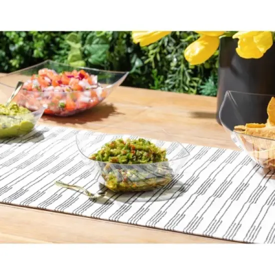 Posh Setting Square Fancy Clear Serving Bowl - 8 oz. - 4 Pack image {1}