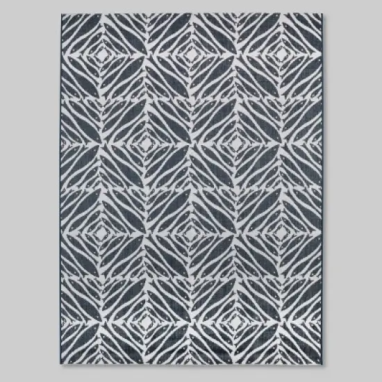 Minnows Outdoor Rug Navy - Threshold image {3}