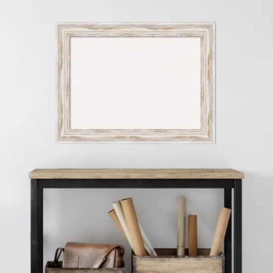 Amanti Art Alexandria Wood Framed Corkboard, White Cork image {4}