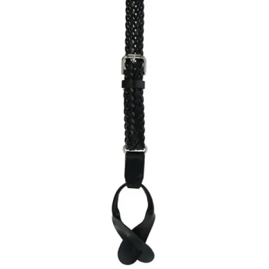 CTM Coated Leather Button-End 3/4 Inch Braided Suspenders image {3}
