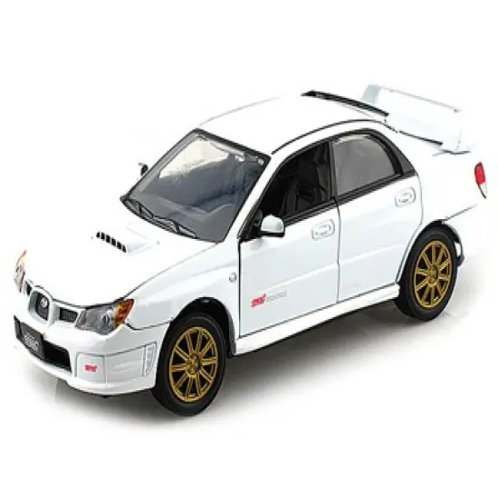 Subaru Impreza WRX STi White 1/24 Diecast Model Car by Motormax image {1}