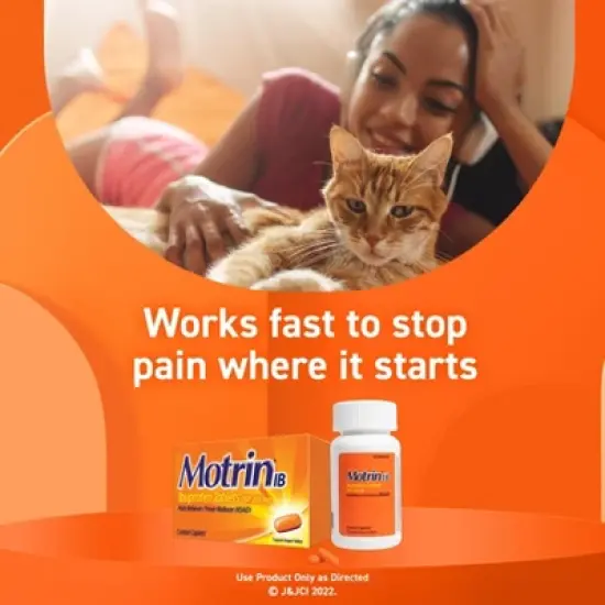 Motrin IB Pain Reliever & Fever Reducer Tablets - Ibuprofen (NSAID) - 100ct image {4}