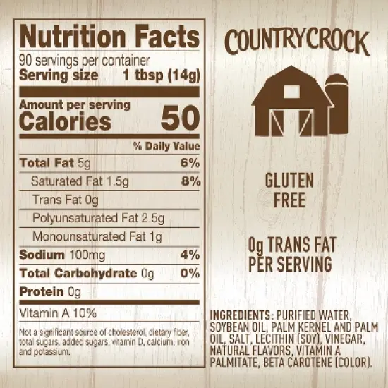 Country Crock Original Vegetable Oil Spreadable Tub - 45oz image {6}