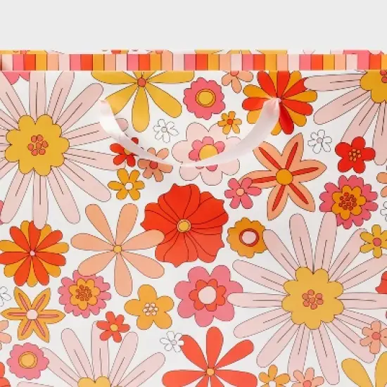 Medium Gift Bag - Spritz&trade;: Multicolored Floral Botanical Wedding Gift Bag, Medium Size, 10"x12.75"x5" image {2}