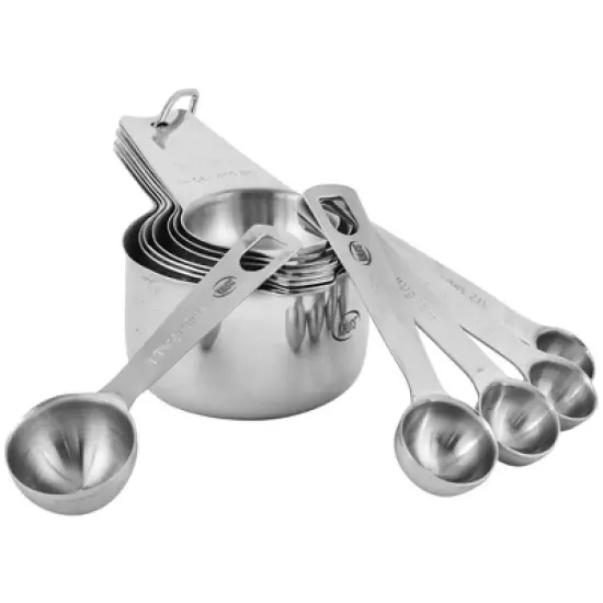 Kaluns Measuring Cups and Spoons Set, 16 Piece, Stainless Steel image {5}