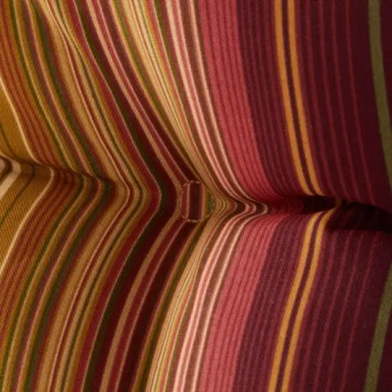 Kinnabari Stripe Outdoor Swing and Bench Cushion - Kensington Garden image {6}