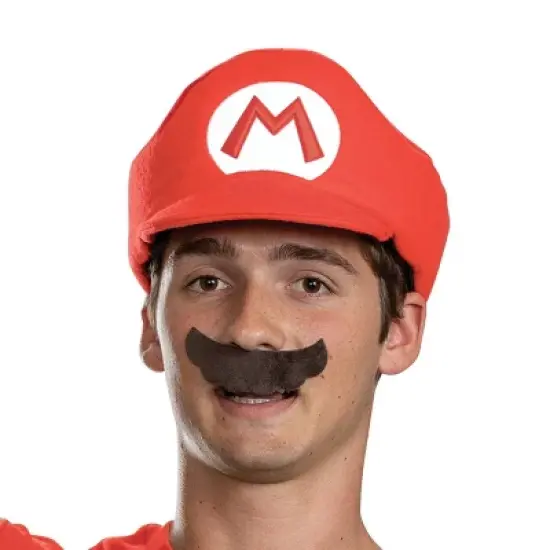 Nintendo Super Mario Adult Elevated Halloween Accessory Kit Mario One Size Fits Most: Nintendo Men's Costume Accessories Set image {3}