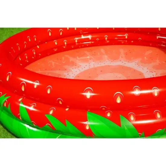 Bestway H2OGO! Sweet Strawberry Pool - 66" x H15 - Inflatable 3-Ring Play Pool, Kids,103 Gallon, Ages 2+ image {2}